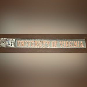 NWT University of Virginia licensed car sticker from UVA bookstore